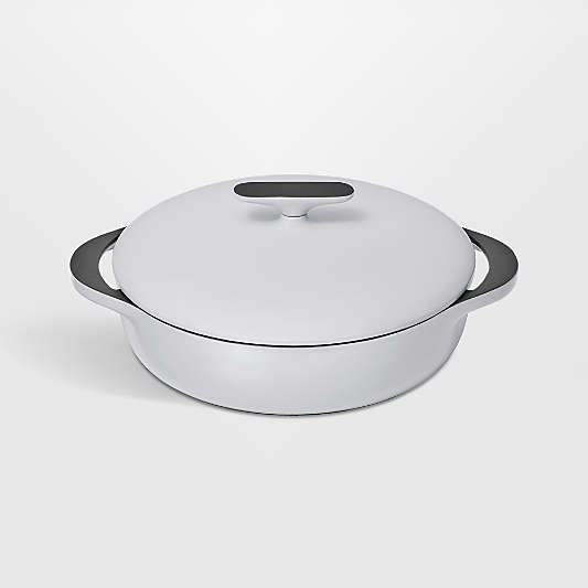 Caraway ® Grey 3.5-Qt. Enameled Cast Iron Braiser with Domed Lid