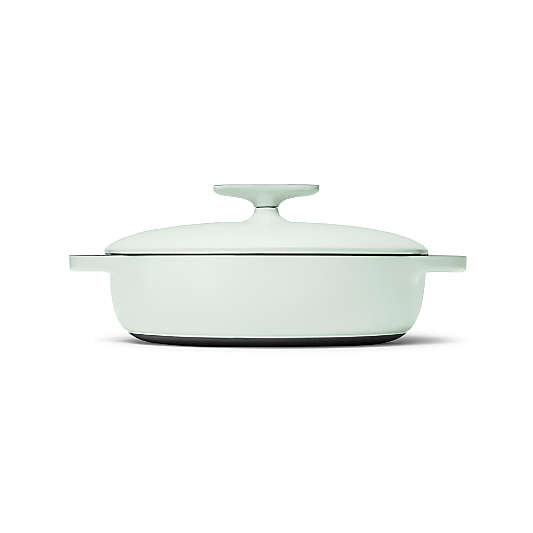 Caraway ® Light Mist 3.5-Qt. Enameled Cast Iron Braiser with Domed Lid