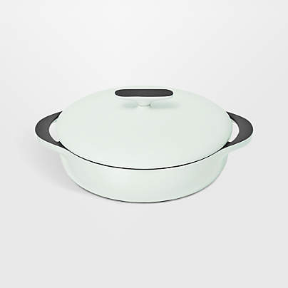 Caraway ® Light Mist 3.5-Qt. Enameled Cast Iron Braiser with Domed Lid