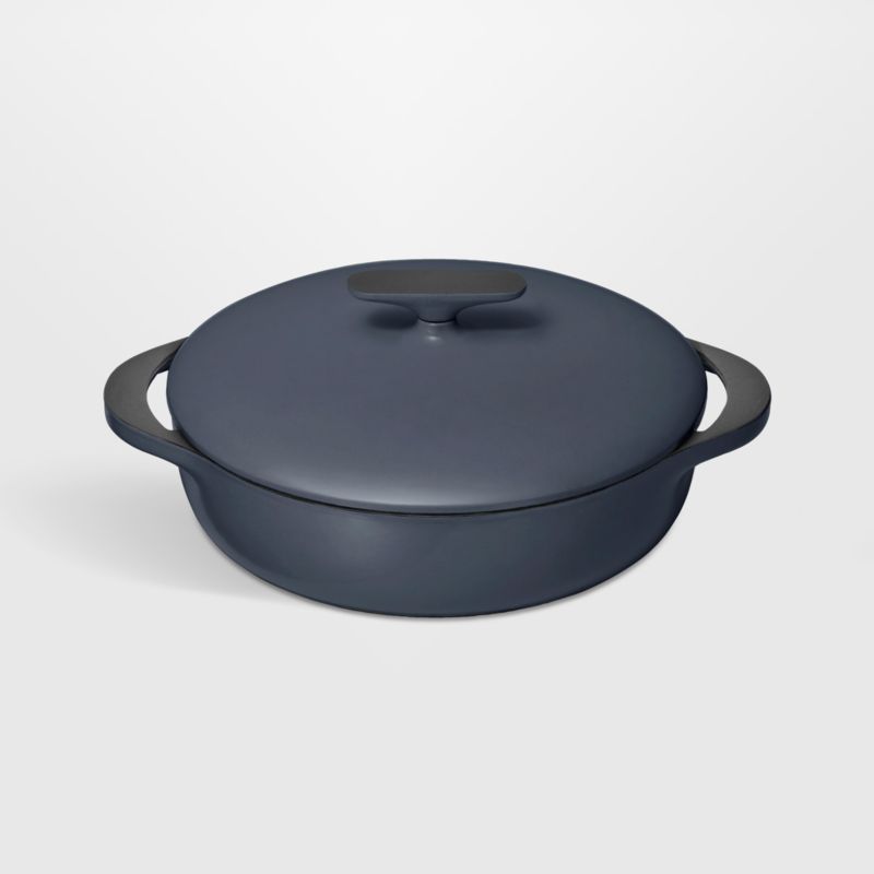 Caraway Dark Navy 3.5-Qt. Enameled Cast Iron Braiser with Domed Lid - image 0 of 2