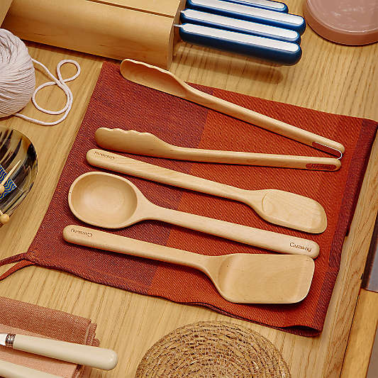 Caraway Birch Wood 4-Piece Mini Utensil Set