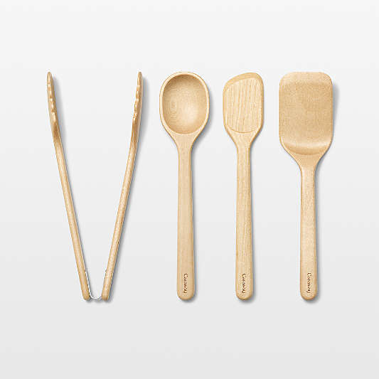 Caraway Birch Wood 4-Piece Mini Utensil Set