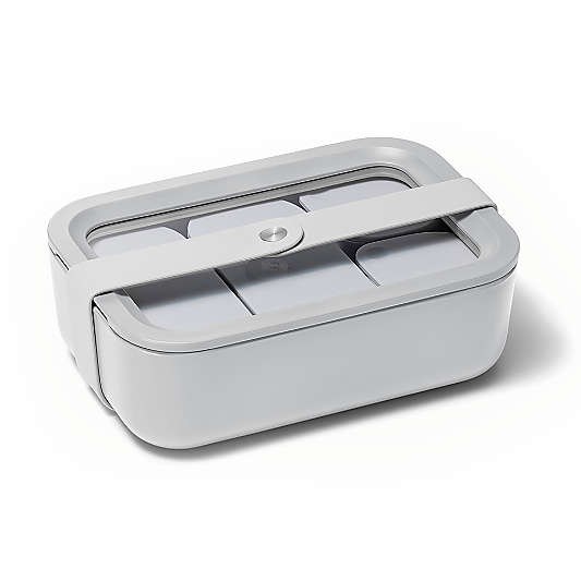 Caraway Home Grey 6.6-Cup Non-Stick Glass Food Storage Container with Lid