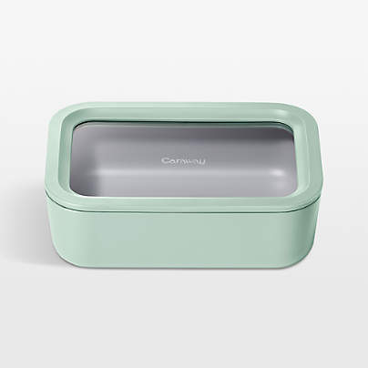 Caraway ® Mist 6.6-Cup Non-Stick Glass Food Storage Container with Lid