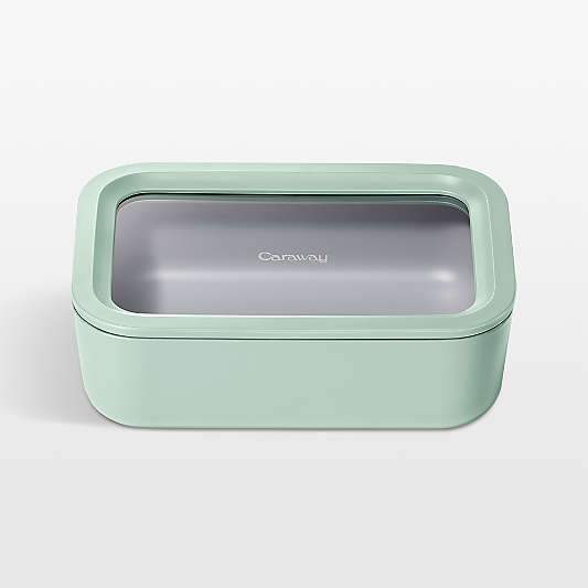 Caraway ® Mist 6.6-Cup Non-Stick Glass Food Storage Container with Lid