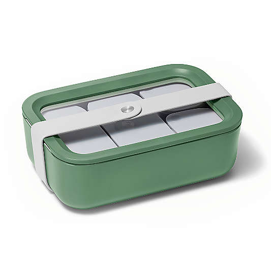 Caraway Home Sage 6.6-Cup Non-Stick Glass Food Storage Container with Lid