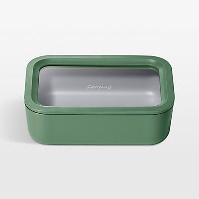 View Caraway ® Sage 6.6-Cup Non-Stick Glass Food Storage Container with Lid details