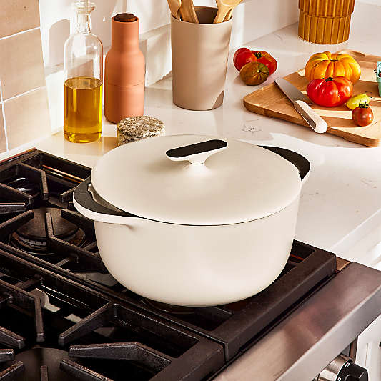 Caraway ® 6.5-Qt. Cream Enameled Cast Iron Dutch Oven with Lid