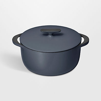 View Caraway ® 6.5-Qt. Dark Navy Enameled Cast Iron Dutch Oven with Lid details