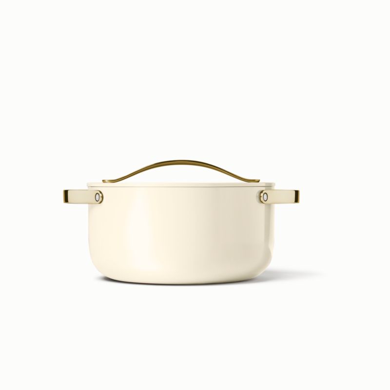 Caraway Cream Non-Stick Ceramic 6.5-Qt. Dutch Oven with Gold Hardware - image 7 of 6