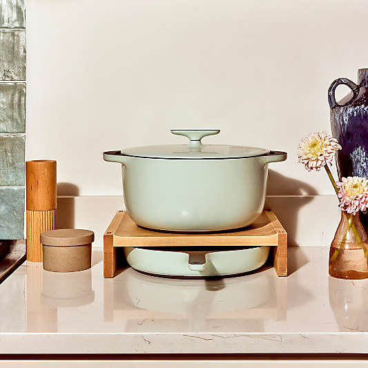 Caraway ® 6.5-Qt. Light Mist Enameled Cast Iron Dutch Oven with Lid