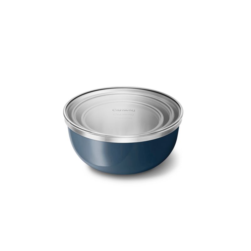 Caraway 6-Piece Stainless Steel Navy Mixing Bowl Set With Glass Lids - image 2 of 3
