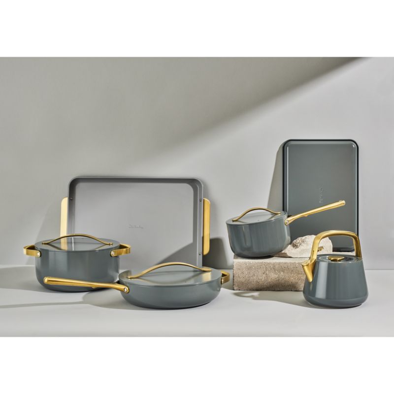 Caraway Home 7-Piece Silt Green Non-Stick Ceramic Cookware Set + Reviews, Crate & Barrel Canada