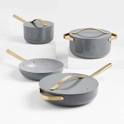 Caraway Home 7-Piece Graphite Gold Non-Stick Ceramic Cookware Set