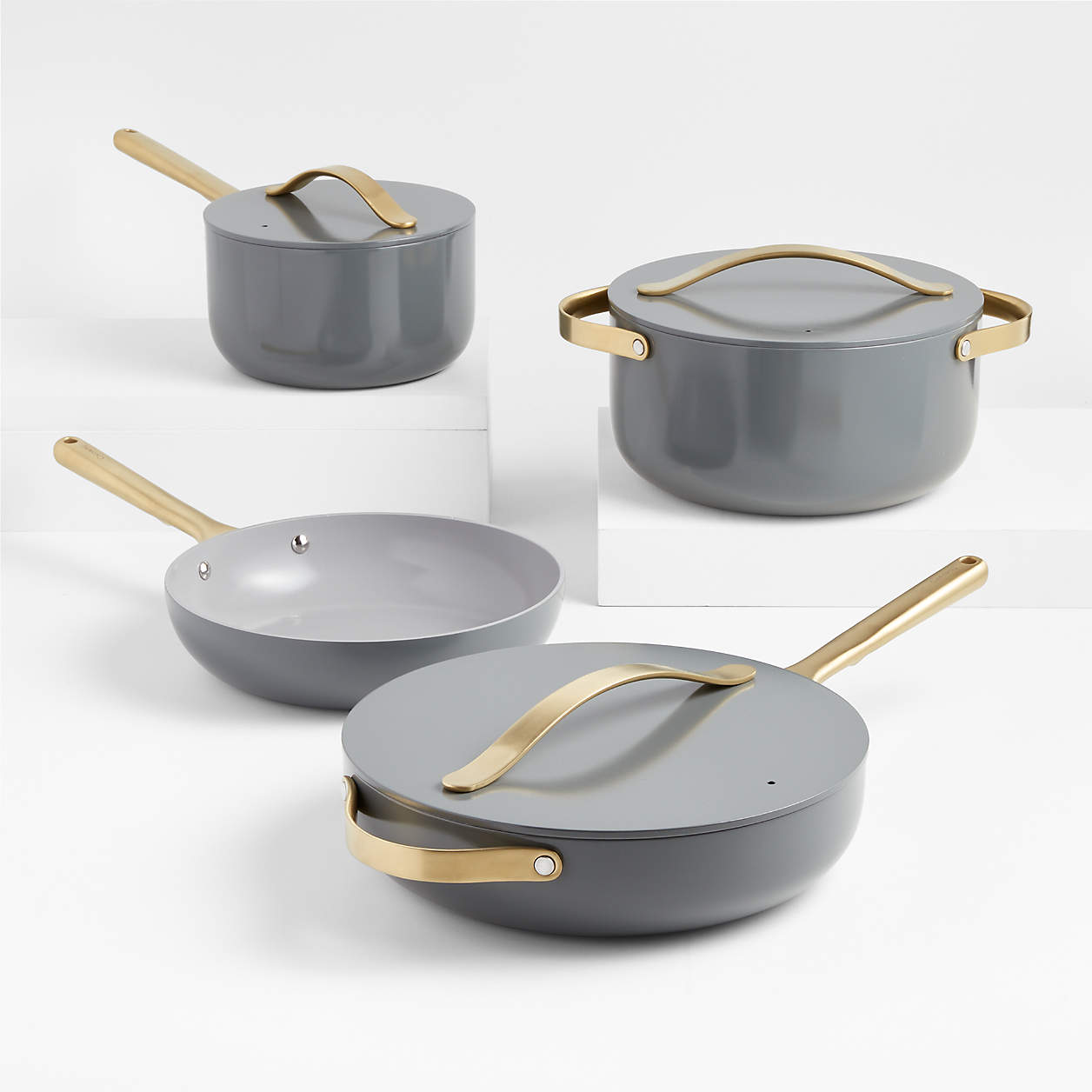 Caraway Home 7Piece Graphite Gold NonStick Ceramic Cookware Set