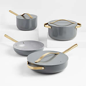 Caraway Deluxe Cookware Set in White with Gold Handles – Premium Home Source