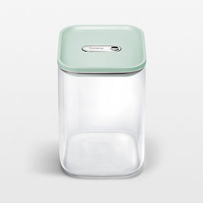 View Caraway ® Mist Airtight 4.3-Qt. Large Glass Food Storage Container with Plastic and Silicone Lids details
