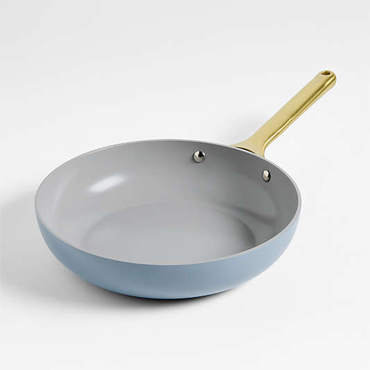 Caraway ® Blue Lagoon Ceramic Non-Stick 8" Mini Fry Pan with Gold Hardware