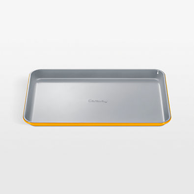 View Caraway Non-Stick Ceramic Medium Baking Sheet in Marigold details