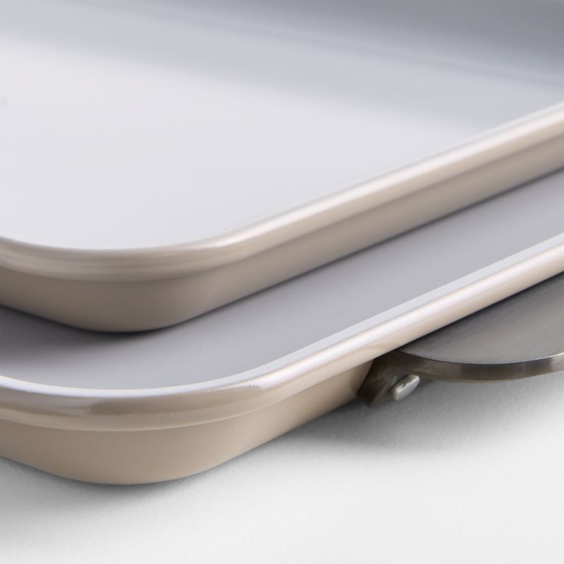 Caraway Ceramic Non-Stick Baking Sheet Duo Pebble with Gunmetal Hardware - image 2 of 3