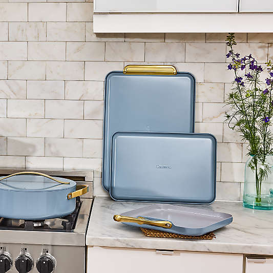 Caraway ® Blue Lagoon Ceramic Non-Stick 2-Piece Baking Sheet Duo