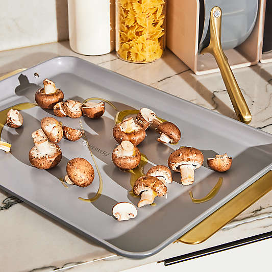 Caraway ® Graphite Ceramic Non-Stick 2-Piece Baking Sheet Duo with Gold Hardware