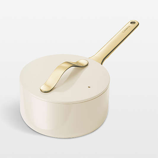 Caraway Cream and Gold 1.75-Qt. Sauce Pan