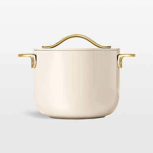 Caraway Cookware Plus Cream and Gold 2-Qt. Petite Cooker