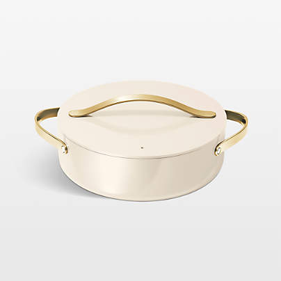 Caraway Cookware Plus Cream and Gold Stock Rondeau Pan
