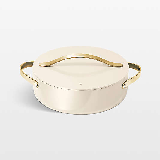Caraway Cookware Plus Cream and Gold Stock Rondeau Pan