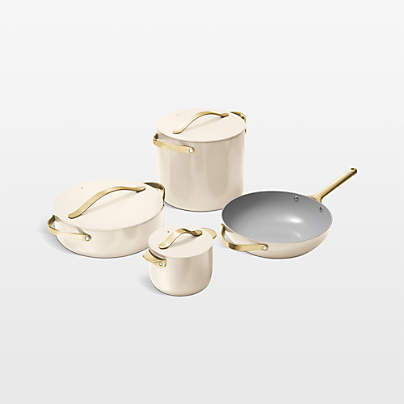 Caraway Cookware Plus 8-Piece Cream and Gold Set