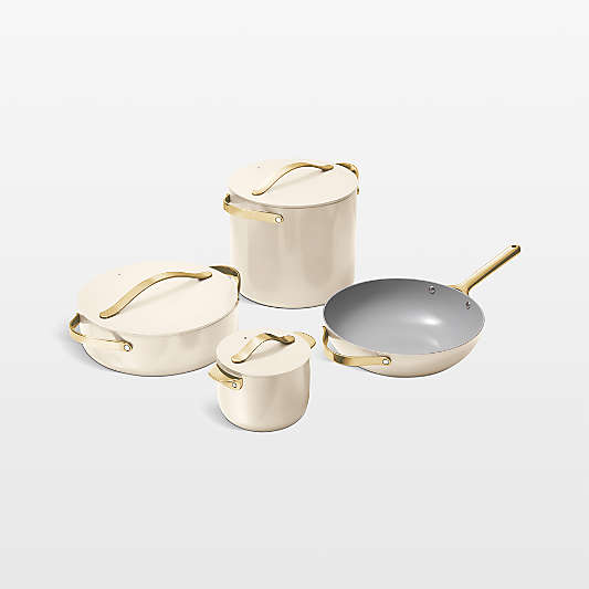 Caraway Cookware Plus 8-Piece Cream and Gold Set