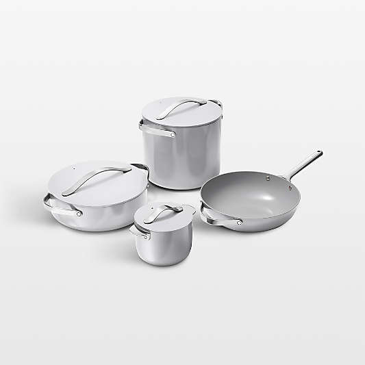 Caraway ® Cookware+ Grey Ceramic Non-Stick 8-Piece Cookware Set