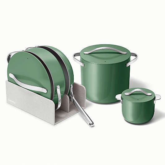 Caraway ® Cookware+ Sage Ceramic Nonstick 8-Piece Cookware Set