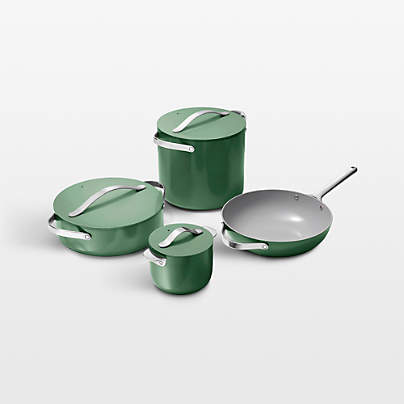 Caraway ® Cookware+ Sage Ceramic Nonstick 8-Piece Cookware Set