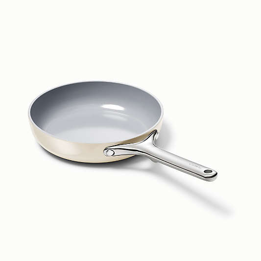 Caraway ® Cream Ceramic Nonstick 8" and 10.5" Fry Pan Duo