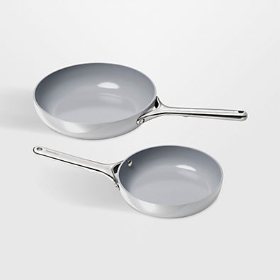 View Caraway Grey Ceramic Non-Stick Fry Pan Duo details