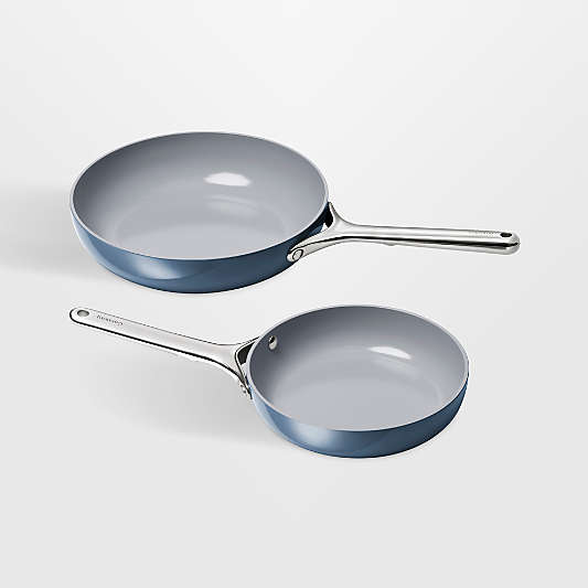 Caraway ® Navy Ceramic Non-Stick 8" and 10.5" Fry Pan Duo