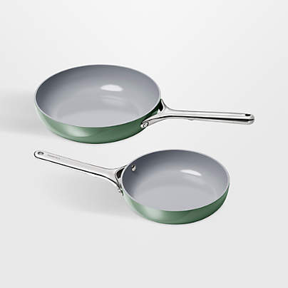 Caraway ® Sage Ceramic Nonstick 8" and 10.5" Fry Pan Duo