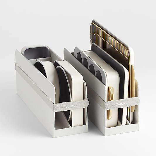 Caraway ® Cream Ceramic Complete 11-Piece Bakeware Set with Gold Hardware