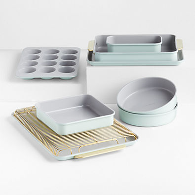 View Caraway Complete 11-Piece Silt Green Ceramic Bakeware Set details