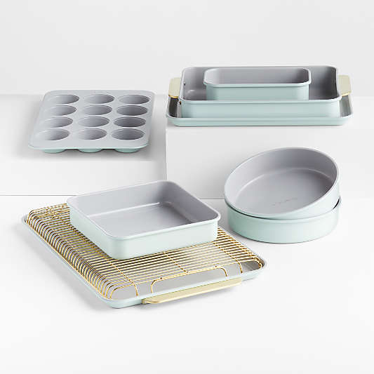 Caraway Complete 11-Piece Silt Green Ceramic Bakeware Set