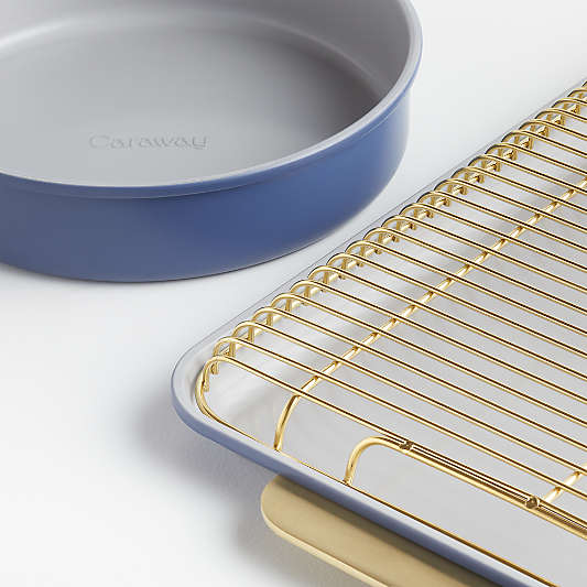 Caraway Complete 11-Piece Sapphire Blue Ceramic Bakeware Set