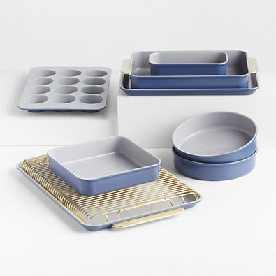 View Caraway Complete 11-Piece Sapphire Blue Ceramic Bakeware Set details