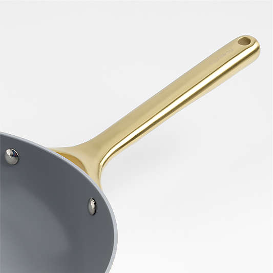 Caraway Cookware Plus Cream and Gold Stirfry Pan