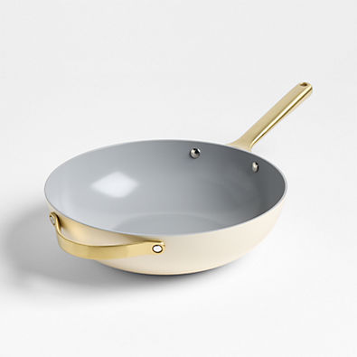 View Caraway Cookware Plus Cream and Gold Stirfry Pan details
