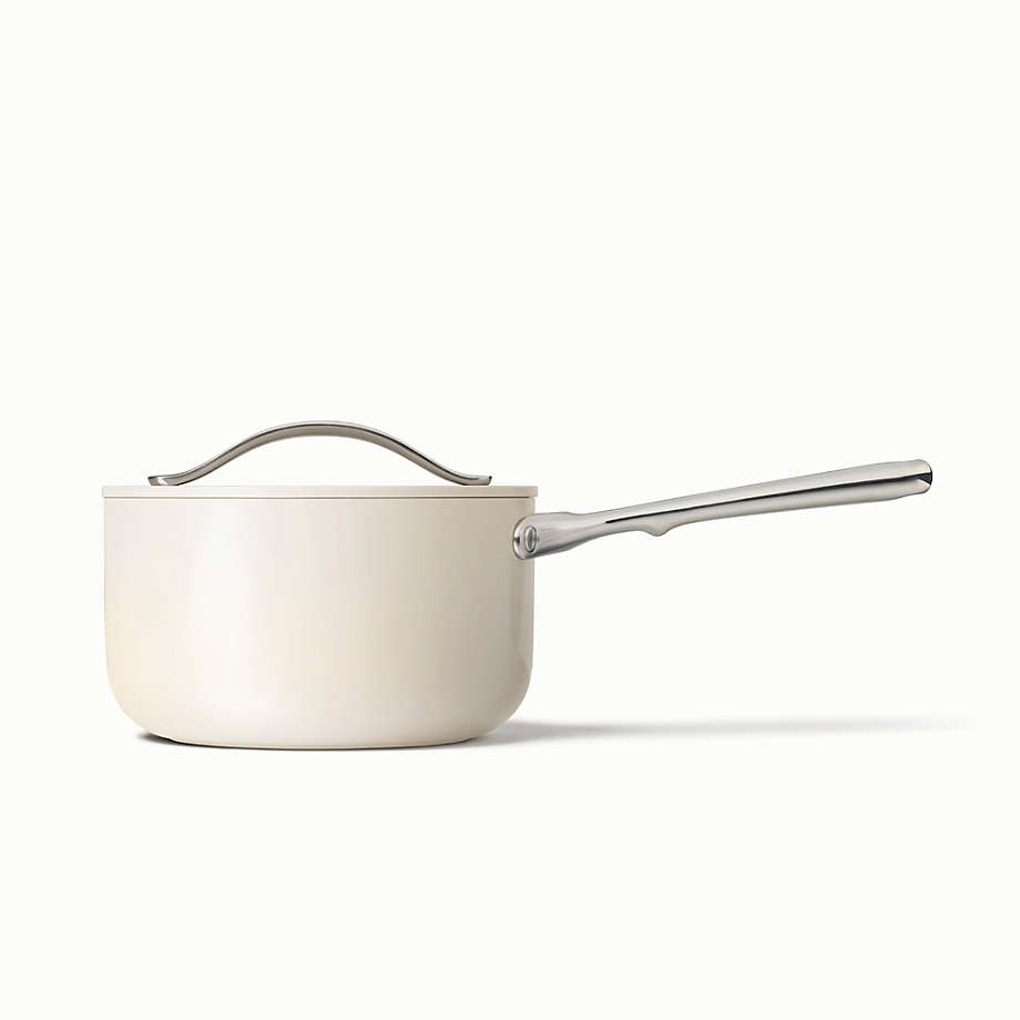 Caraway Nonstick Ceramic 3-Quart Sauce Pan with Lid Sage