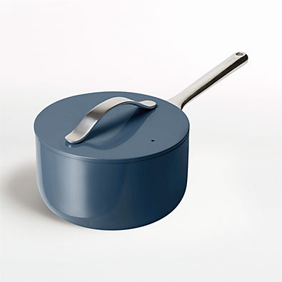 View Caraway Home Navy Non-Stick Ceramic Saucepan details