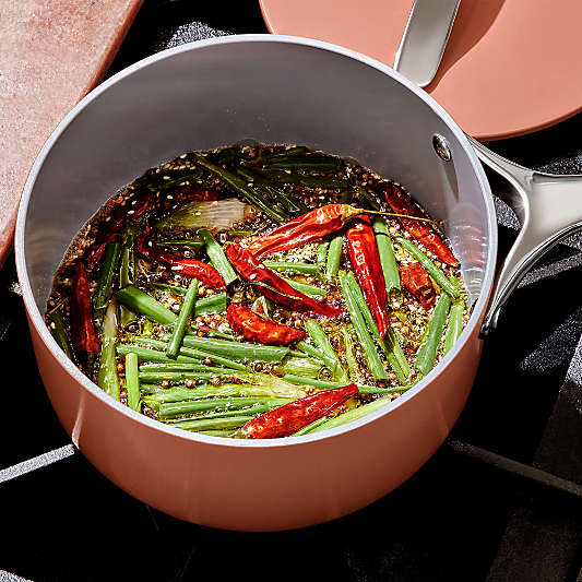 Caraway ® Cream Non-Stick Ceramic Saucepan