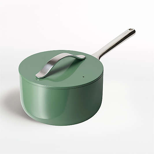 Caraway Home Sage Green Non-Stick Ceramic Saucepan